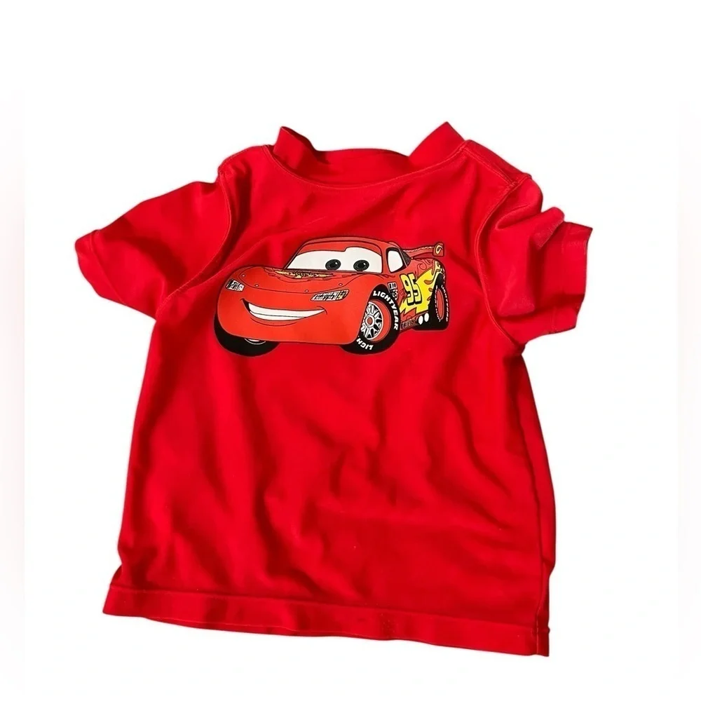 Disney Cars red swim top size 12 months collectible old Navy collaboration